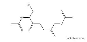 Molecular Structure of 144889-52-1 (1-Acetoxy-4-(N-acetyl-L-cysteinyl)-2-butanone)